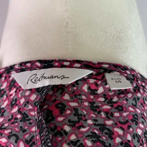 Reitmans Pink & Grey Splotchy Patterned Tank Top - Picture 9 of 10